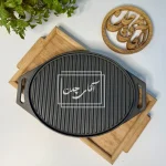 صفحه گریل چدنی بیضی | کیفیت رویال