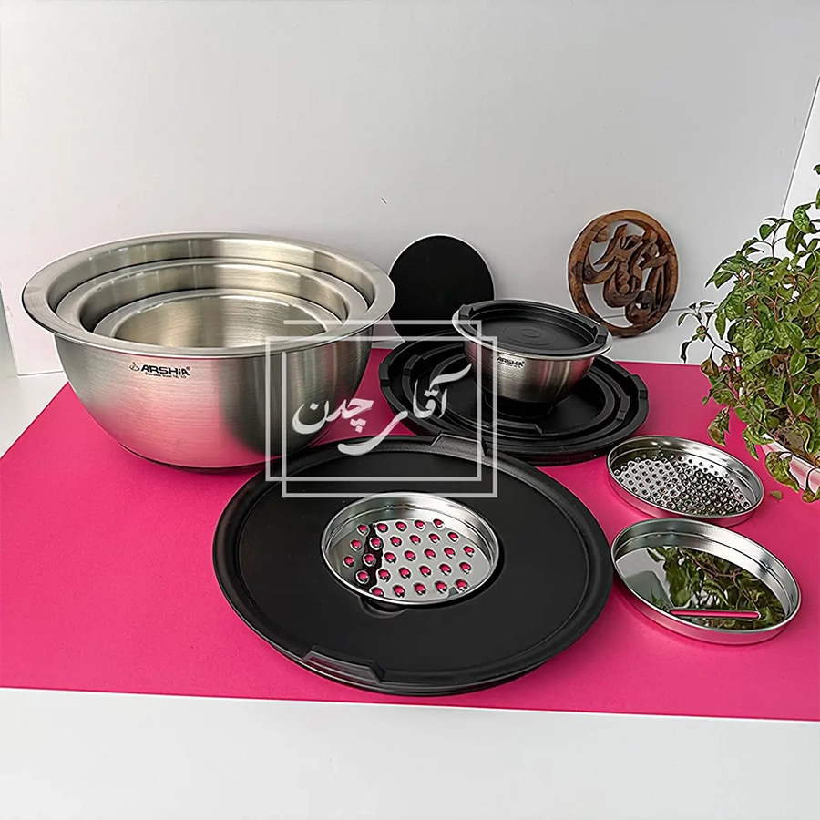 سرویس کاسه استیل 12 پارچه عرشیا